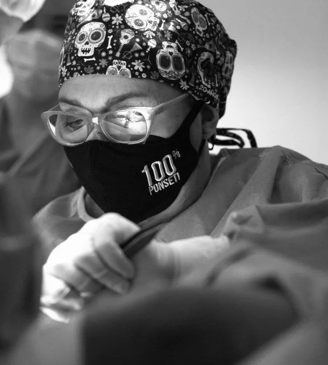 Medical professional during a procedure